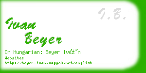 ivan beyer business card